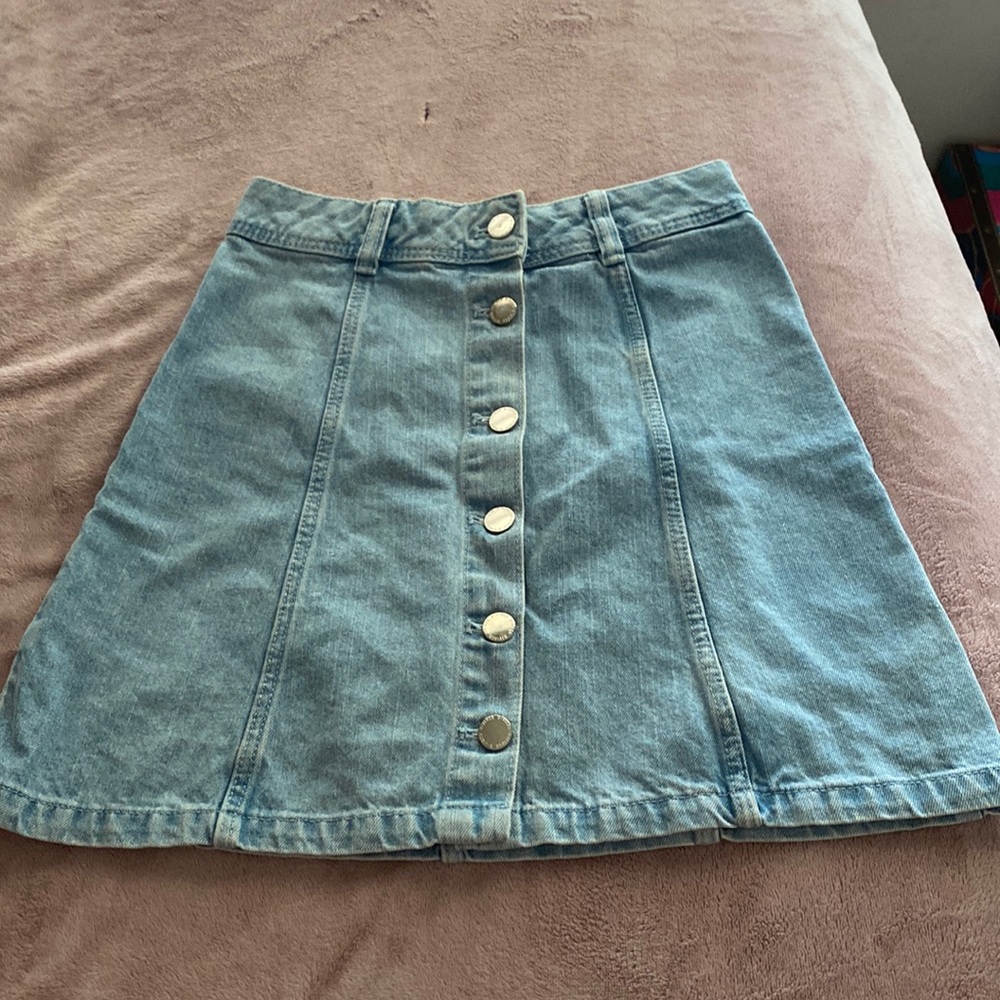 Button down jean skirt